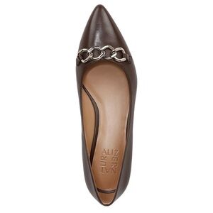 Naturalizer Dark Brown Chain Detail Flats